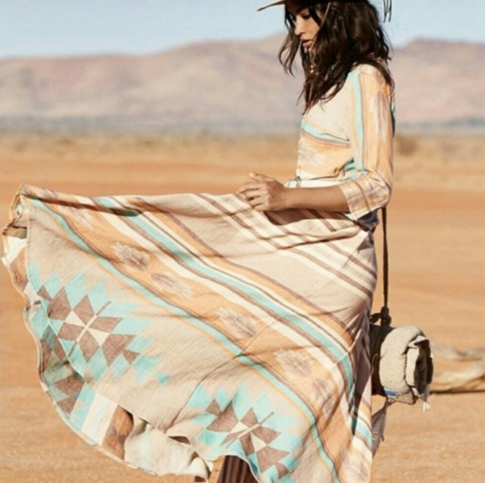Spell and the Gypsy PEYOTE Gown Dress Duster Unicorn Western Cowboy Sz M